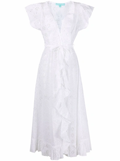 Shop Melissa Odabash Brianna Broderie Anglaise Dress In White