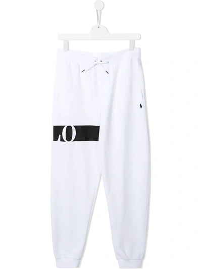 Shop Ralph Lauren Logo-print Track Pants In White