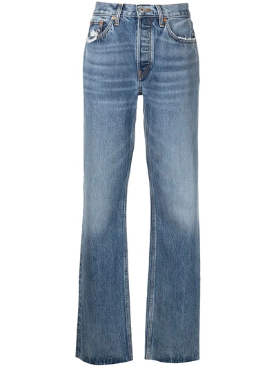 Shop Re/done '90s Comfy Wide-leg Jeans In Blau