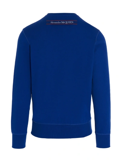 Shop Alexander Mcqueen Men's Blue Cotton Sweatshirt