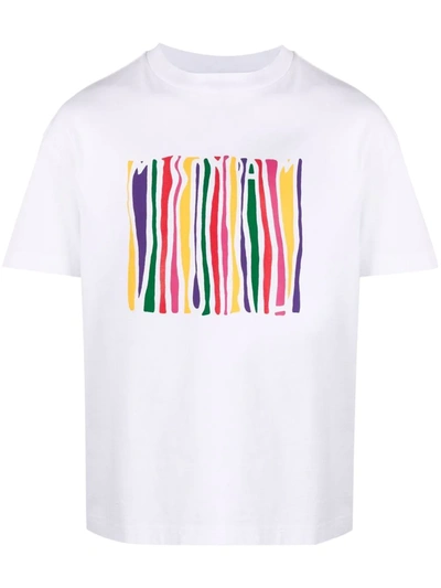 Shop Palm Angels X Missoni Melting Logo Print T-shirt In Weiss