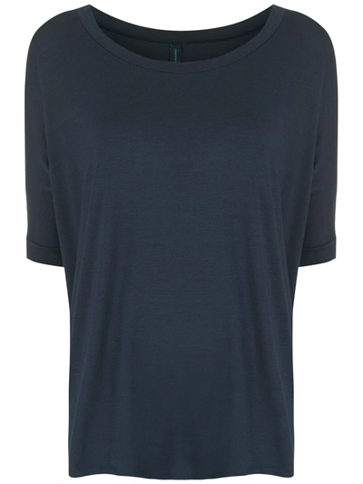 Shop Lygia & Nanny Cropped-sleeve T-shirt In Blau