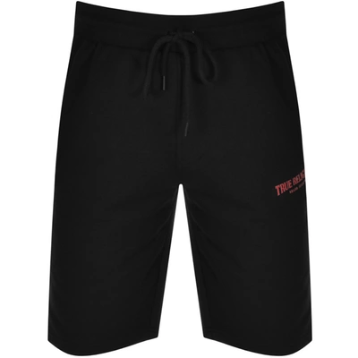 Shop True Religion Jersey Logo Shorts Black