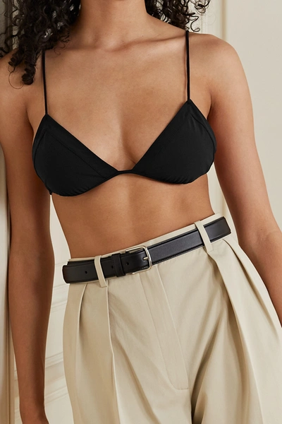 Shop The Row Roberta Stretch-jersey Soft-cup Triangle Bra In Black