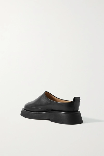 Shop Wandler Rosa Leather Slippers In Black