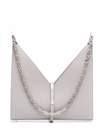 Shop Givenchy Small Cut Out Shoulder Bag In Grey