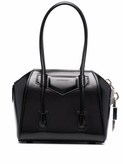 Shop Givenchy Mini Antigona Tote Bag In Black