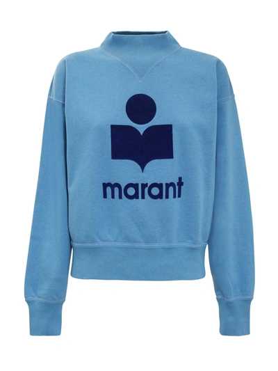 Shop Isabel Marant Étoile Moby Mock Neck Sweater In Blue