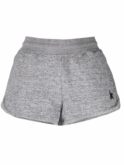 Shop Golden Goose Embroidered-logo Shorts In Grey