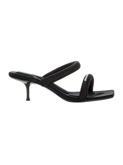 Shop Alexander Wang Julie Padded Low Sandals In Black