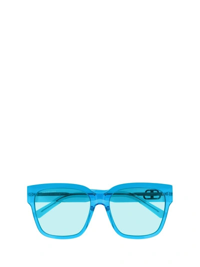 Shop Balenciaga Eyewear Square Frame Oversized Sunglasses In Blue