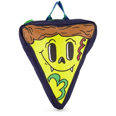 Shop Stella Mccartney Kids Navy Multi Pizza Slive Canvas Backpack