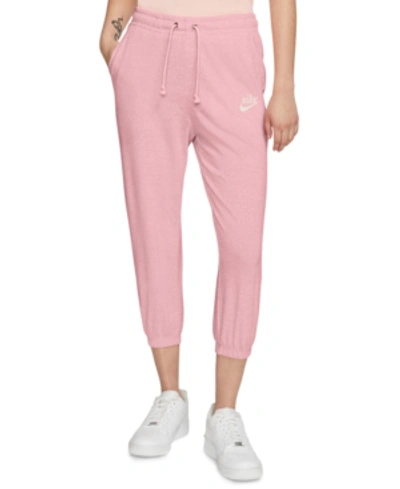 Nike Women's Gym Vintage Cropped Sweatpants In Pink