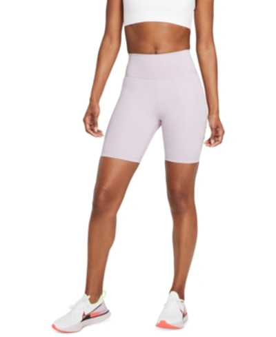Shop Nike Women's Swoosh Bike Shorts In Iced Lilac/reflective Silv