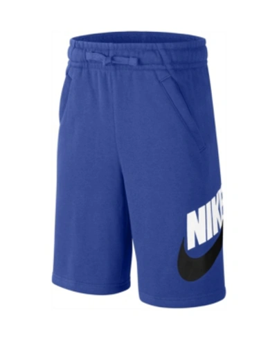 Shop Nike Big Boys Club Sportswear Shorts, Extended Sizes In Game Royal, Htr
