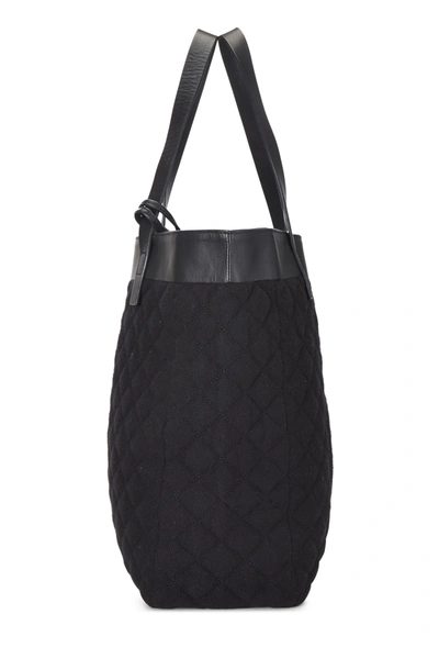 Pre-owned Chanel Black Terry Cloth 'cc' Tote