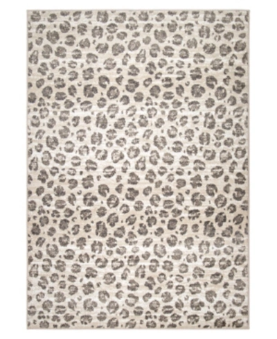 Shop Palmetto Living Orian Skins Snow Leopard 5'3" X 7'6" Area Rug In Gray