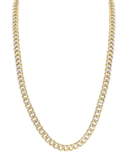 Shop Macy's Men's Diamond Curb Link 23" Chain Necklace (4-1/2 Ct. T.w.) In 10k Gold In Yellow Gold