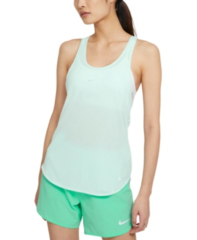 Shop Nike Plus Size Breathe Cool Tank Top In Barely Green/reflective Silver