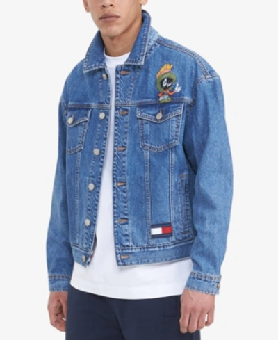 Tommy Hilfiger Men's Space Jam: A New Legacy X Tommy Jeans Tommy Jeans  Printed Denim Trucker Jacket In Medium Wash | ModeSens
