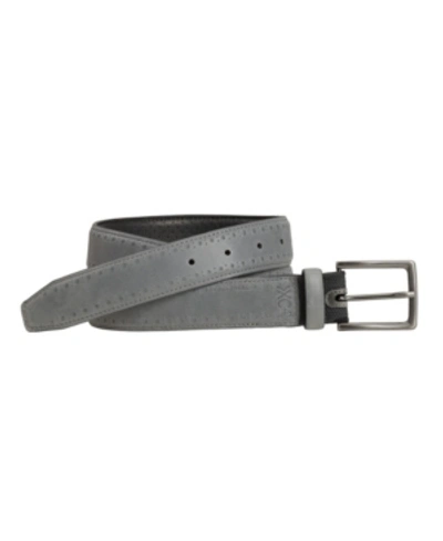 Shop Johnston & Murphy Men's Xc4 Perfed Edge Belt In Light Gray