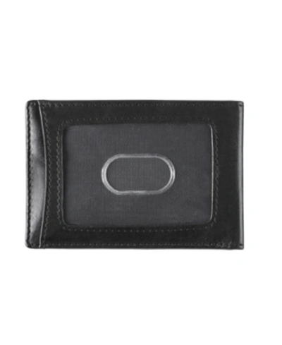 Shop Johnston & Murphy Men's Two Fold Money Clip Wallet In Black