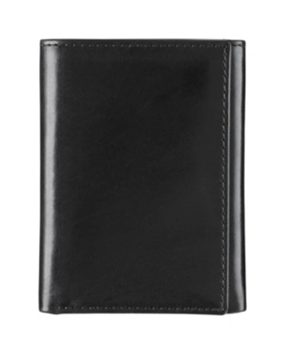 Shop Johnston & Murphy Men's Trifold Wallet In Black