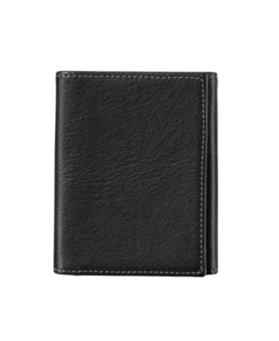 Shop Johnston & Murphy Men's Tri-fold Wallet In Black