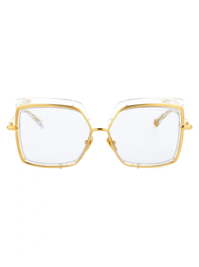 Shop Dita Eyewear Square Oversize Sunglasses In Gold