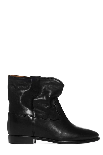 Shop Isabel Marant Crisi Ruched Boots In Black