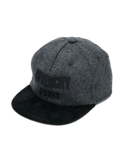 Givenchy Logo Patch Cap In Grey