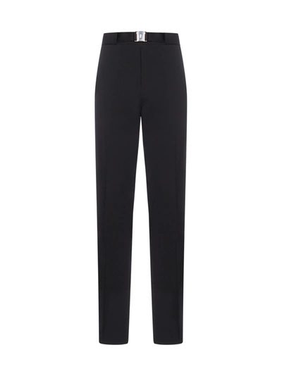 Shop Givenchy Belted Tailored Trousers In Black