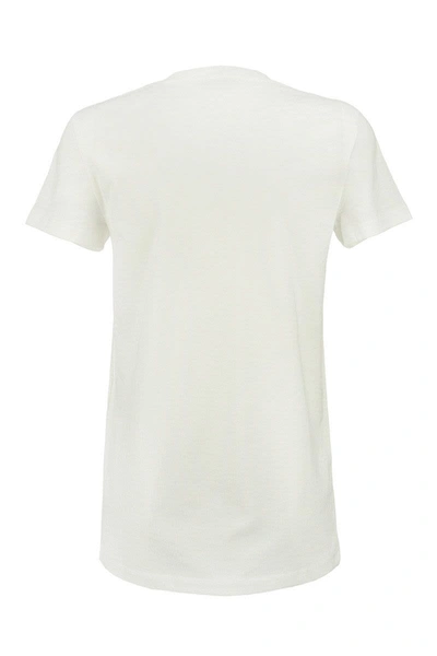 Shop Max Mara Divina - Logo Print T-shirt In White