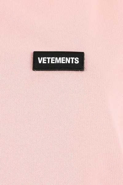 Shop Vetements Pink Cotton Blend Dress  Pink  Donna Xs