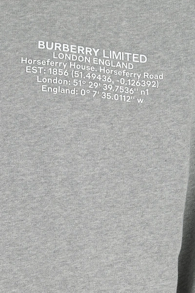 Shop Burberry Melange Grey Cotton Sweatshirt  Nd  Uomo Xl