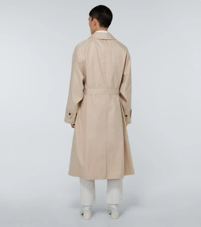 Shop Maison Margiela Cotton Trench Coat In Beige