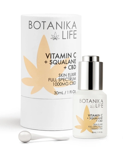Shop Botanika Life Skin Elixir With Vitamin C + Squalane + Full-spectrum 1000mg Cbd, 1 Oz.