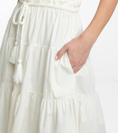 Shop Ulla Johnson Iliana Cotton Midi Dress In White