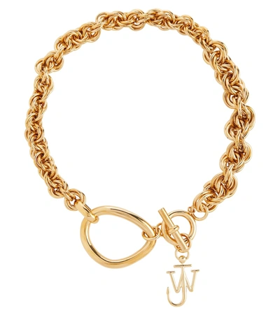Shop Jw Anderson Chain Choker In Gold