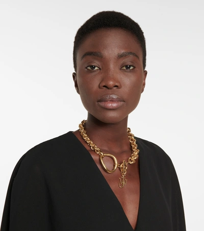 Shop Jw Anderson Chain Choker In Gold