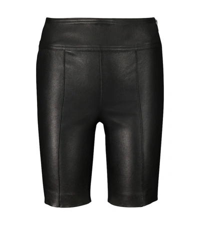 Helmut lang leather shorts top