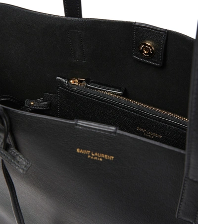 Saint Laurent Shopping Large Leather Tote In Black