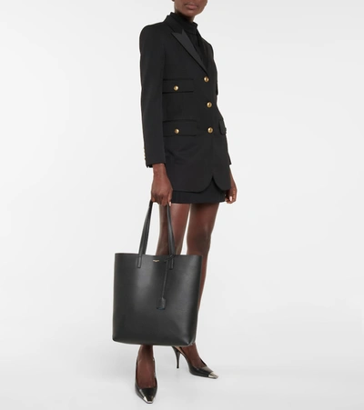 Saint Laurent Shopping Large Leather Tote In Black