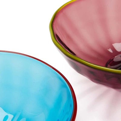 La Doublej Luxury Nut Bowl Set Of 2 In Turchese/viola