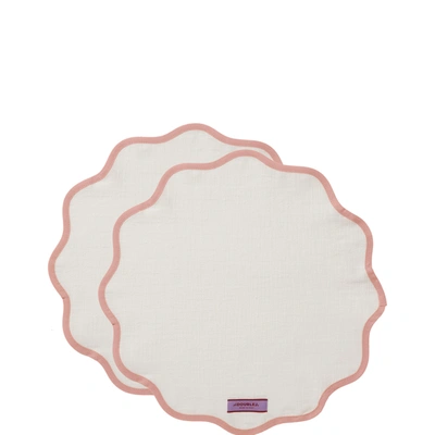 Shop Ladoublej Cloud Tablemats Set Of 2 In Pink
