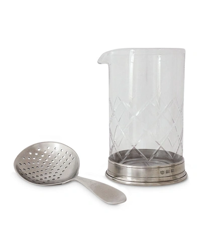 Shop Match Mixing Glass And Cocktail Strainer Set