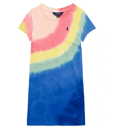 Shop Polo Ralph Lauren Tie-dye Stretch-cotton Dress In Multicoloured