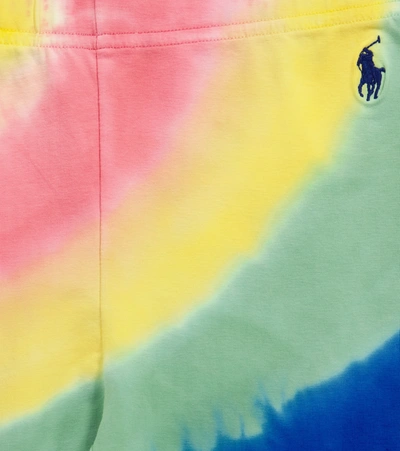 Shop Polo Ralph Lauren Tie-dye Stretch-cotton Biker Shorts In Multicoloured