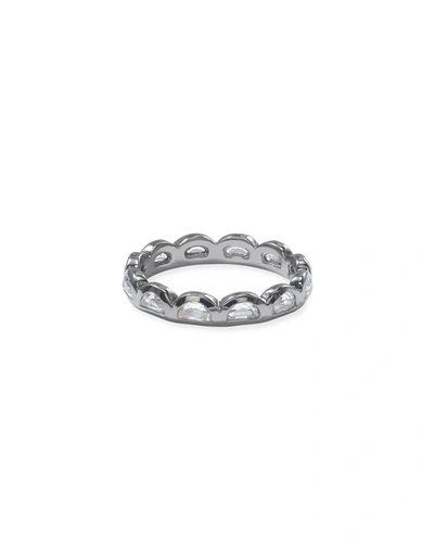 Shop Nakard Mini Scallop Band Ring In White Zircon