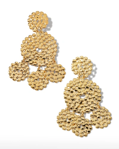 Shop Gas Bijoux Lucky Small Sequin Earrings In Gold